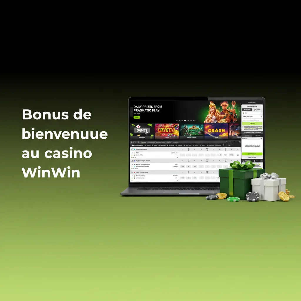 Bannière WinWin: bonus casino 200% jusqu’à 380 € + 150 tours gratuits; sport 150% jusqu’à 330 €. Conditions s’appliquent.
