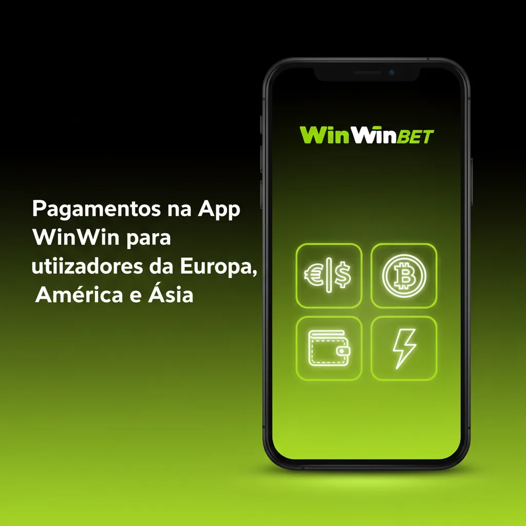Pagamentos na app WinWin para Europa, América e Ásia: métodos locais e internacionais, cartões, PIX, e-wallets, cripto.