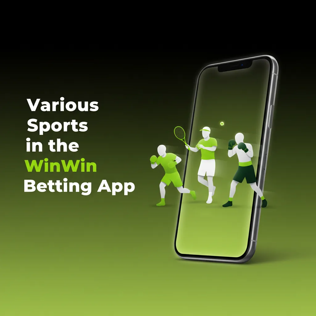 WinWin app with pre-match/live bets and stats for football, basketball, tennis, cricket, hockey, baseball, MMA, esports