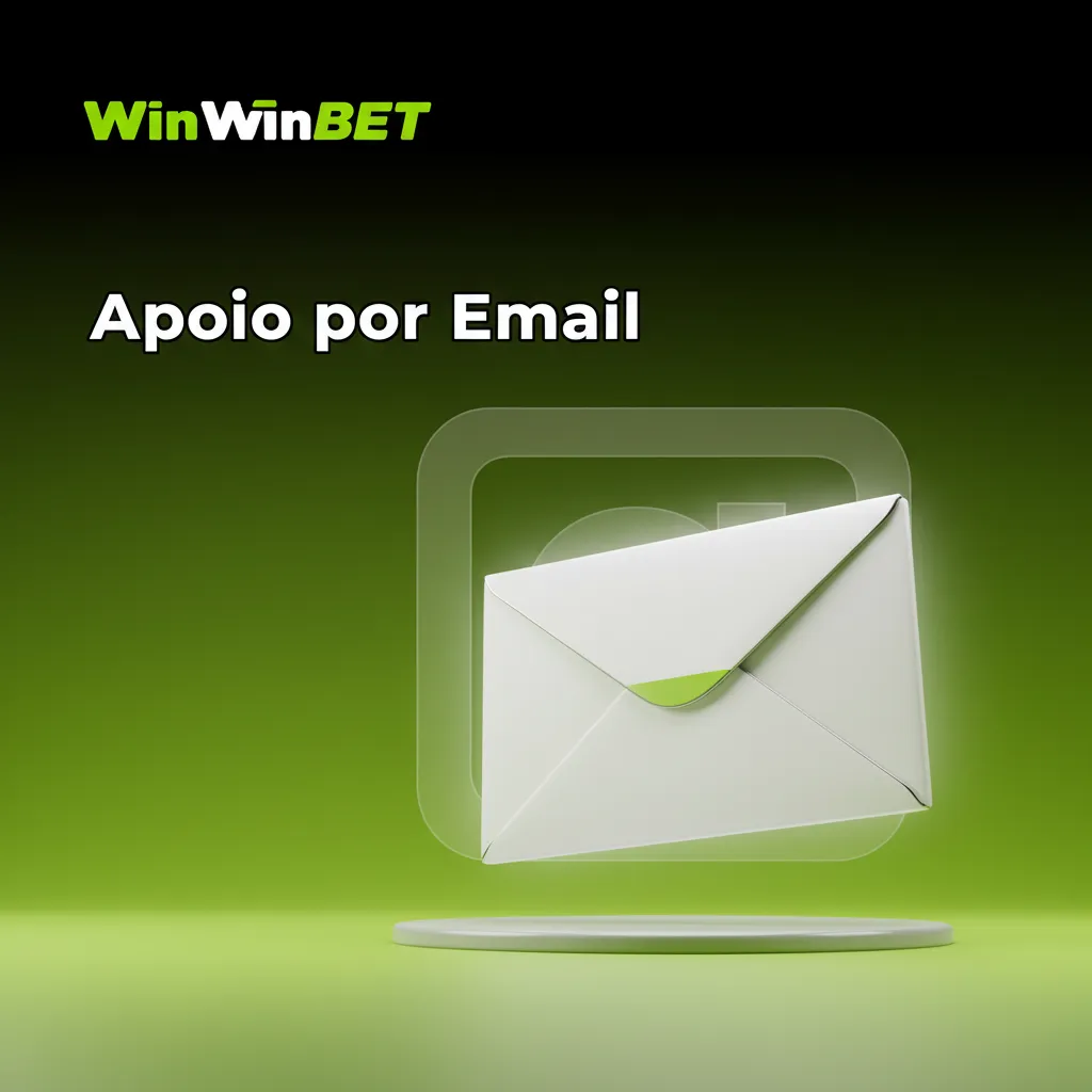 Ecrã de Apoio por Email WinWin: use email para registos e anexos; inclua ID e detalhes; resposta em 2–12h