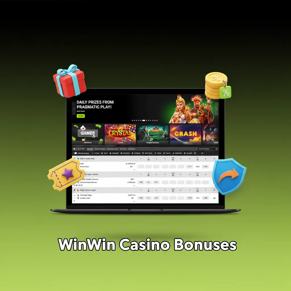 WinWin Casino bonuses banner: 50% reload +50 FS, 10% live cashback, Free Spins Fridays, Drops & Wins, 20% app boost