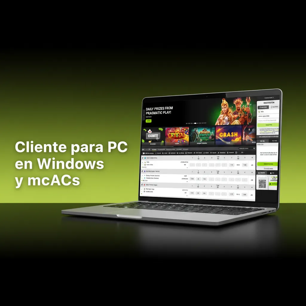 Apuesta y juega en Windows y macOS desde el navegador; sin app, con todas las funciones de cajero y soporte.