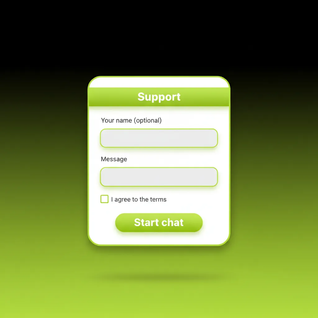 Iconos de soporte 24/7: chat en vivo, correo, centro de ayuda multilingüe y redes sociales.