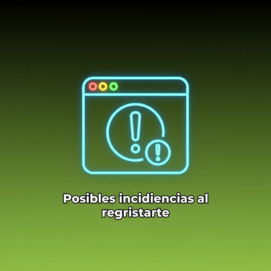 Posibles incidencias al registrarte y soluciones: correo, documento, teléfono, geolocalización y método de pago.