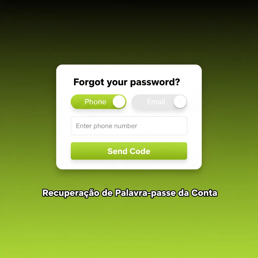 Guia de recuperação de palavra‑passe: Esqueci‑me, email ou telemóvel, código/link, nova senha, ativar 2FA.