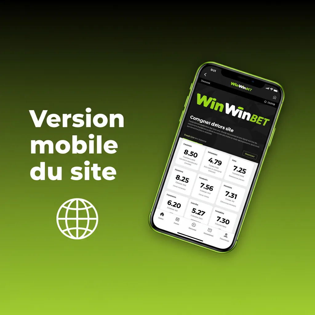 Version mobile du site de paris sportifs: inscription, live, casino, dépôts/retraits, chat, cotes en temps réel, Android/iOS.
