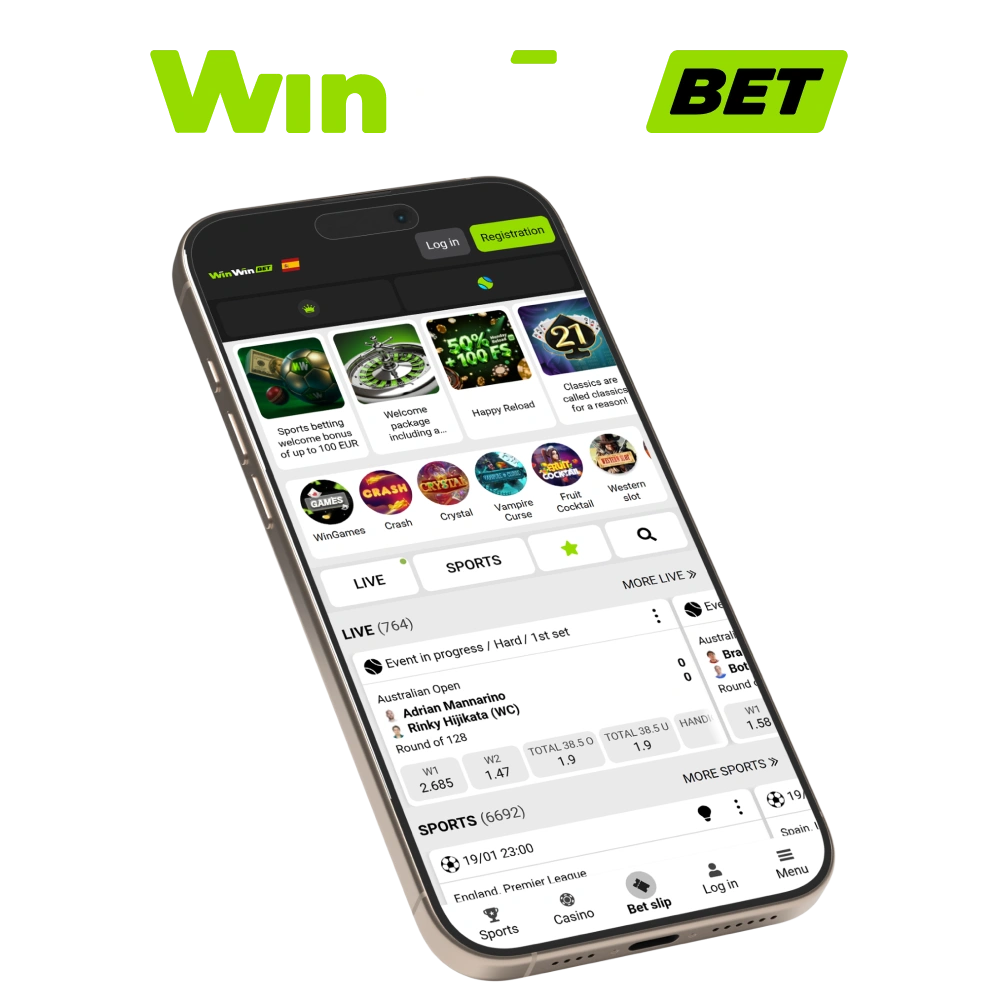 Download the WinWin app for Android and iOS to enjoy mobile betting anywhere.