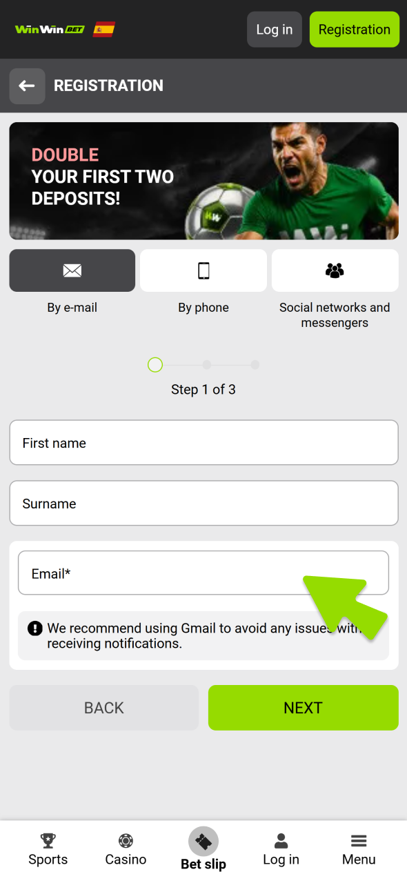 Create an account to start using WinWin bonuses.