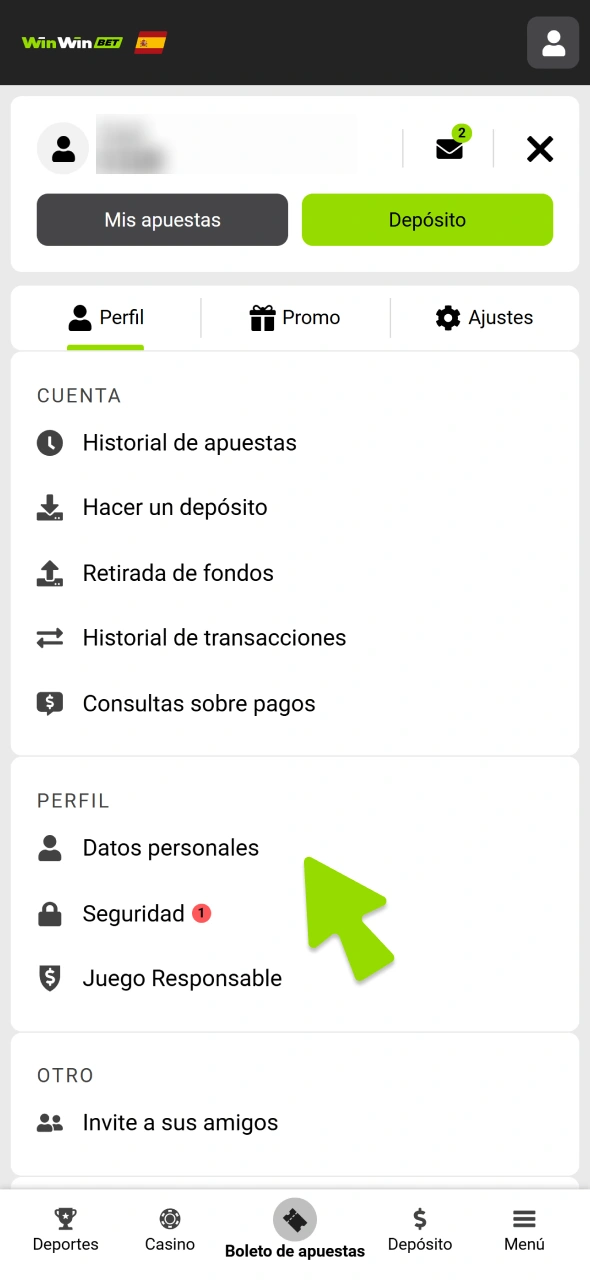 Completa la verificación en WinWin para jugar al casino en vivo.