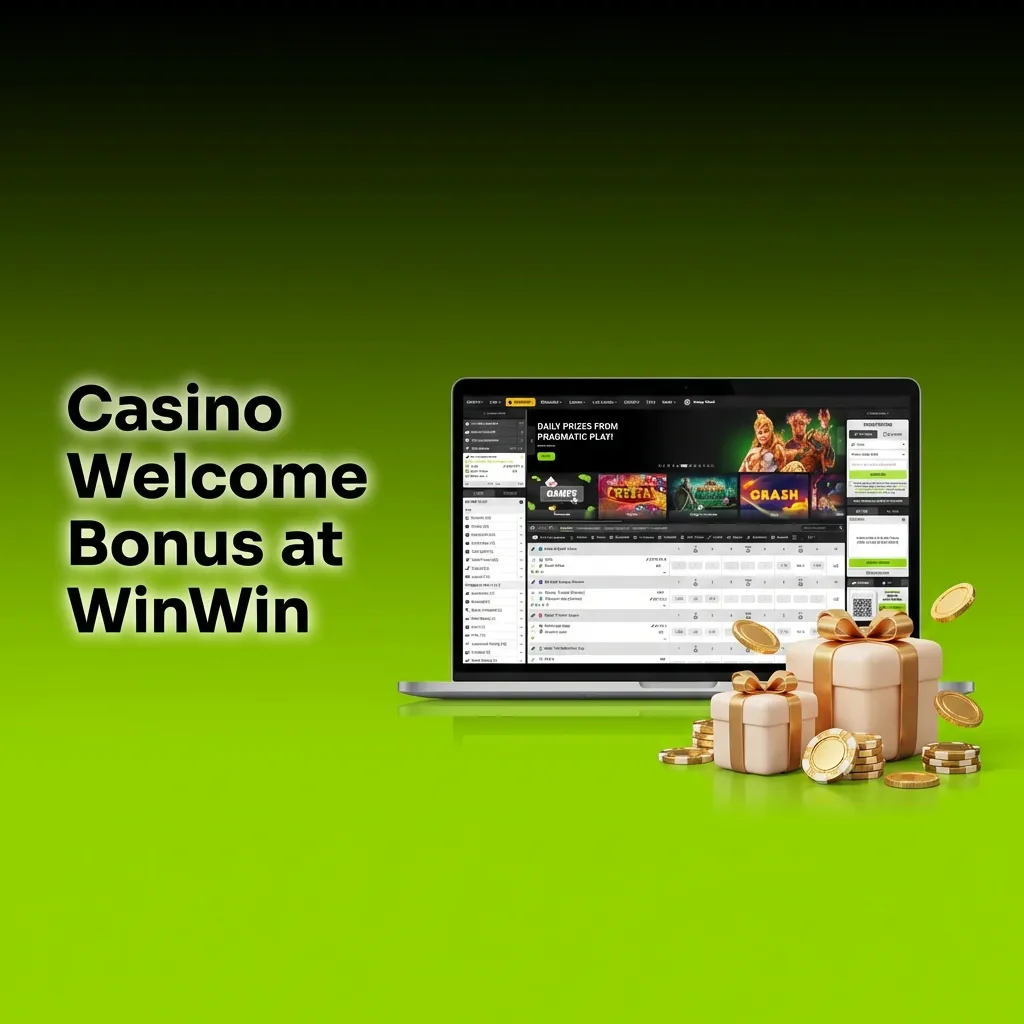 WinWin Casino 200% welcome bonus offer with free spins for Bangladesh players, showing deposit match and wagering terms