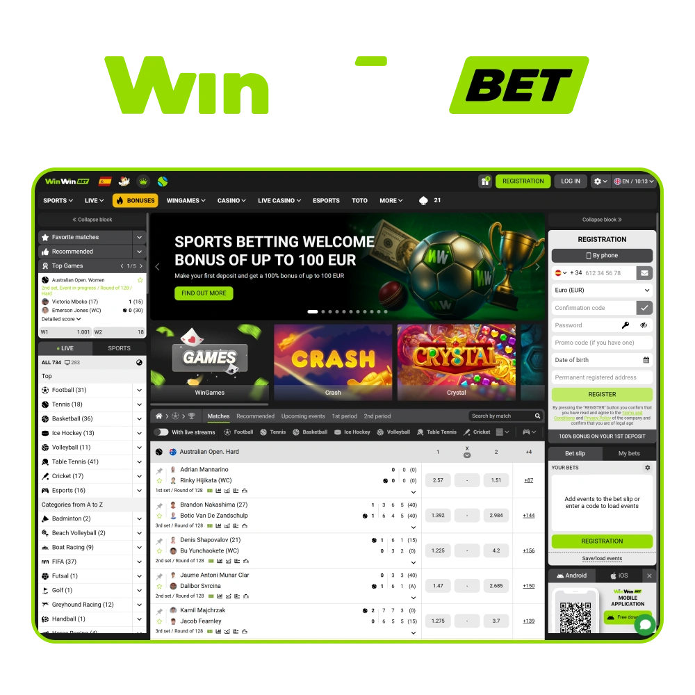 Visit the WinWin official website for top-tier sports betting and online casino entertainment.