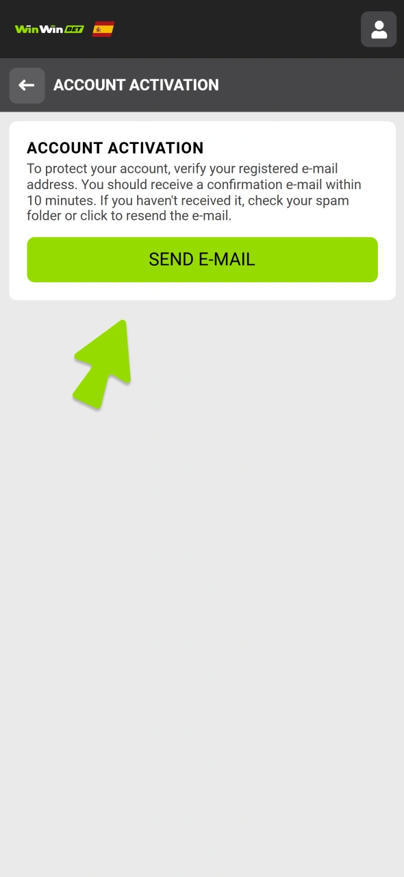 Open mail to confirm your email and complete verification at WinWin.