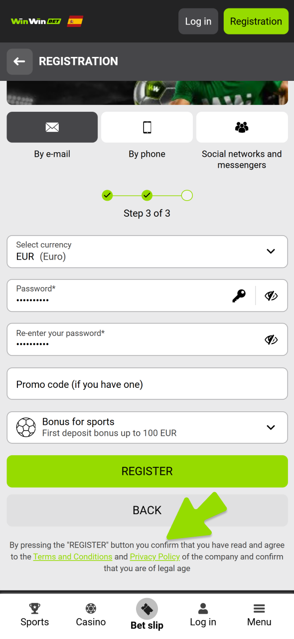 Read WinWin terms and conditions and other important documents before signing up.