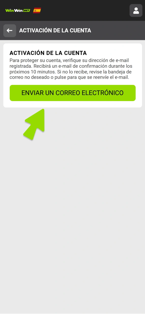 Verifica tu correo electrónico para proteger tu cuenta de WinWin.