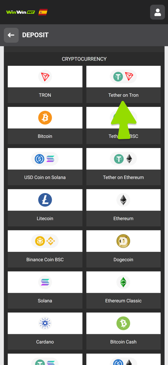 Top up your WinWin account to start playing slots.