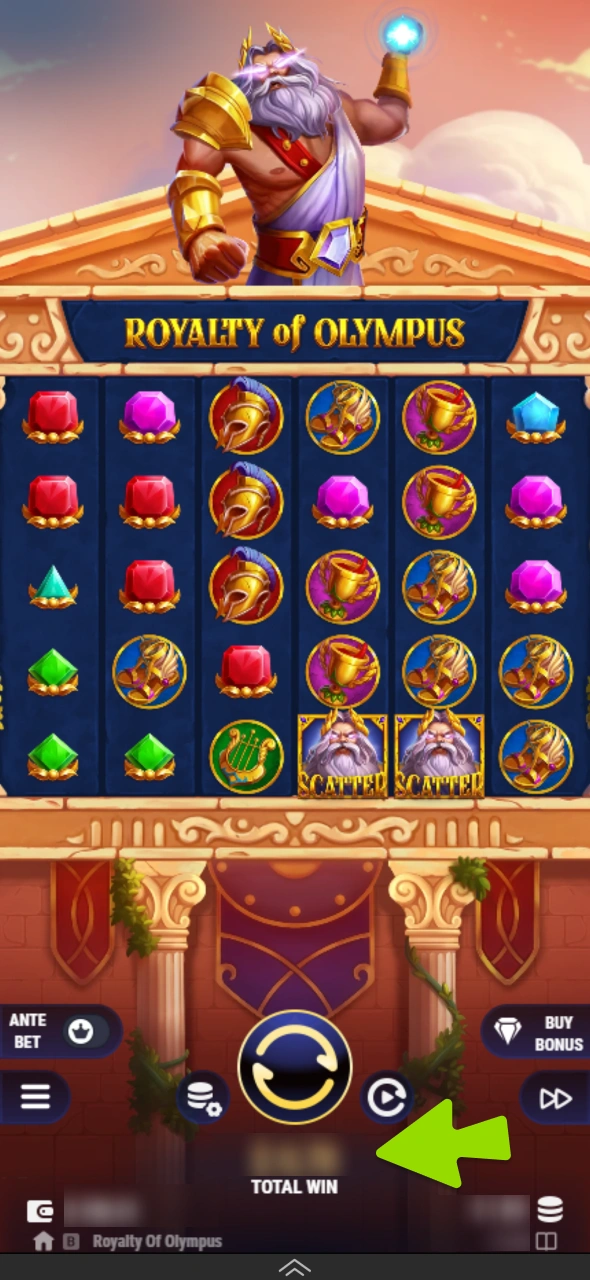 Follow up your wins and balance at WinWin slots games.