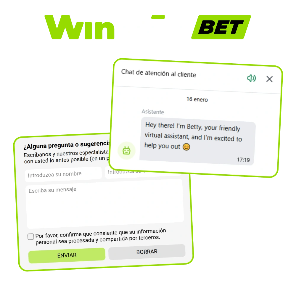 Contacta con el equipo de soporte de WinWin para obtener asistencia al cliente 24/7.