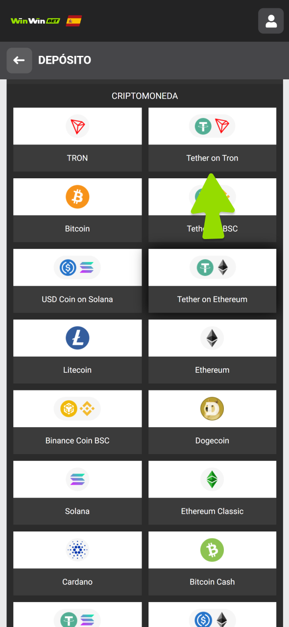 Recarga tu cuenta WinWin para empezar a jugar a las tragamonedas.