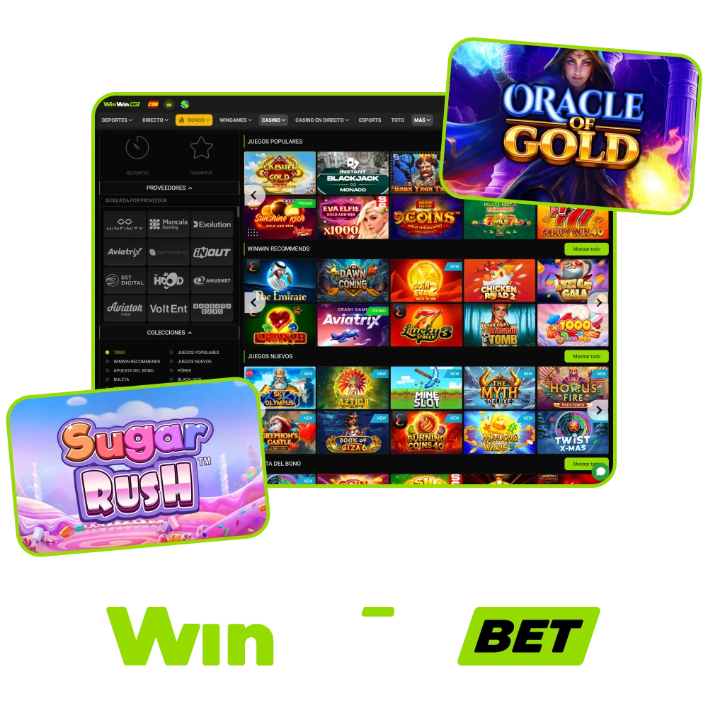 Gira los rodillos en las tragamonedas más populares y con mayores ganancias de WinWin hoy mismo.