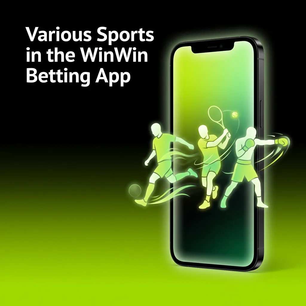 WinWin Betting App displaying multiple sports options including football, cricket, tennis, basketball, and esports betting