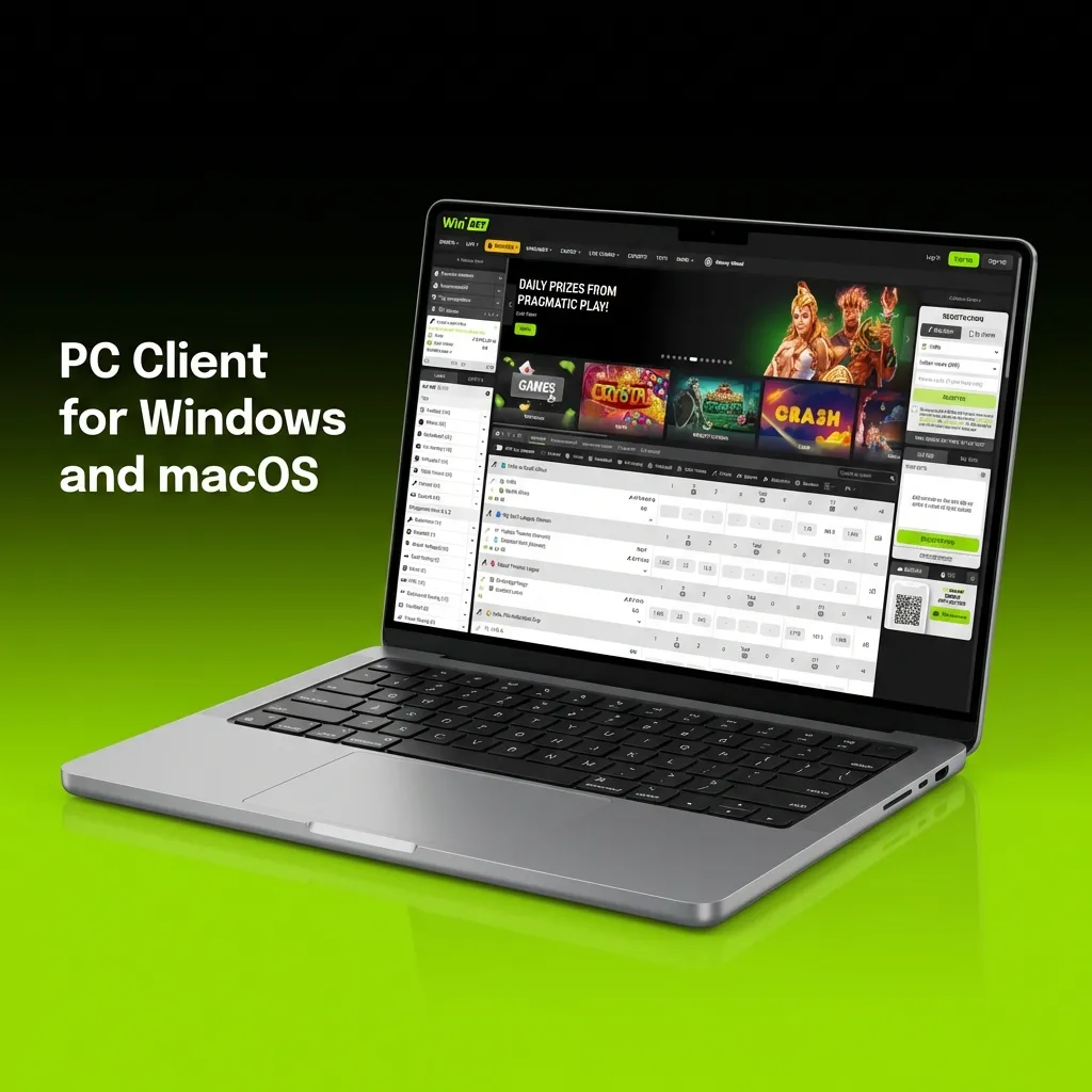 Browser-based betting platform interface showing sports betting and casino games on Windows or macOS desktop computer