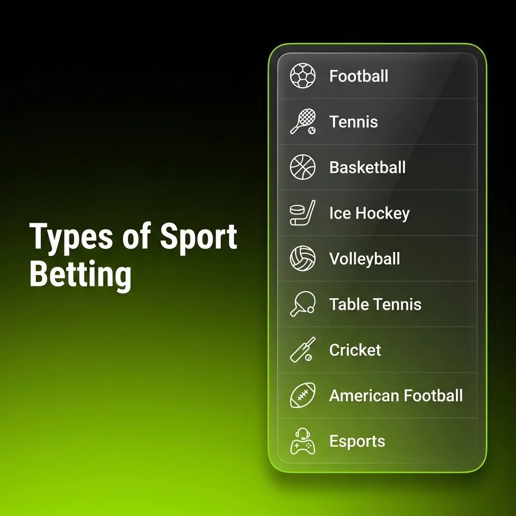 Collage showing cricket, football, kabaddi, tennis, and basketball betting options on a sportsbook interface