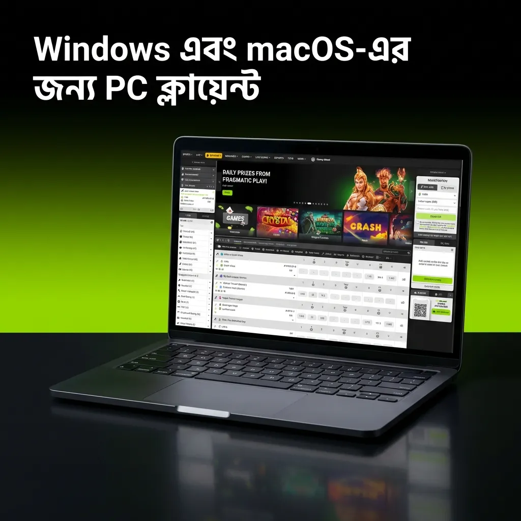 Windows ও macOS-এ ওয়েব ব্রাউজার থেকে বেটিং সাইট অ্যাক্সেস করার ইন্টারফেস