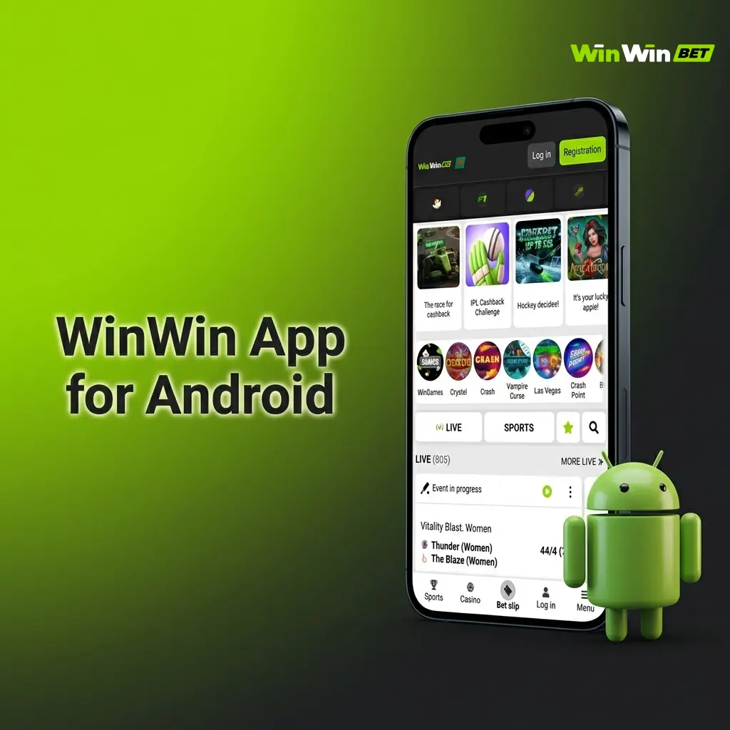 WinWin Android app APK free download with full access to betting and casino features, no subscription or hidden fees